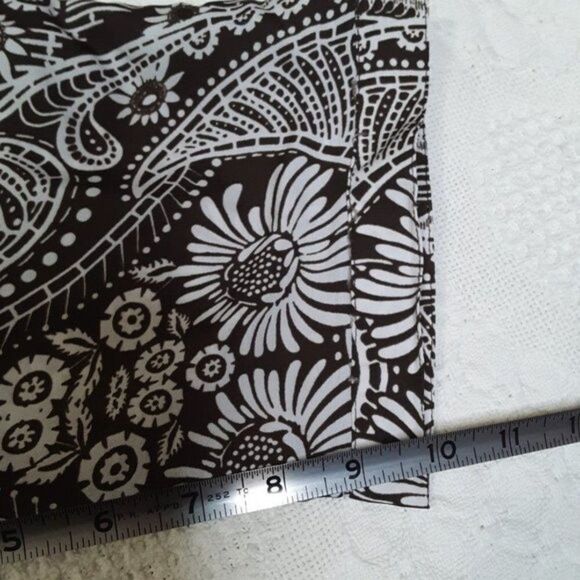 Denim 24/7 Women's V-Neck Brown Polyester Motif Blouse/Top size 24W - Picture 7 of 12